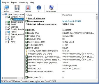 Intel i7 9700F Socket intel 1151 8core Funkční,Záruka - 4