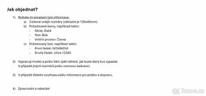 Cedulka / Adresní štítek na přání, barevný 3D tisk - 4