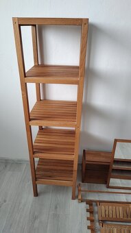 IKEA MOLGER REGÁL BAMBUS ,POLICE,, ZRCADLO, VEŠÁK - 4