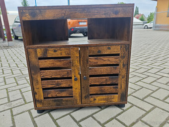 Koupelnová skříňka pod umyvadlo VINTAGE - rustikální hnědá - 4