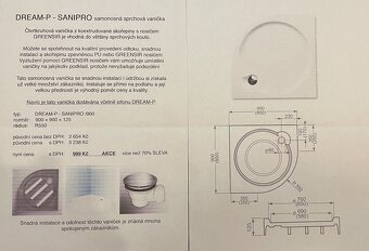 DREAM-P Sanipro - Samonosná sprchová vanička - 4