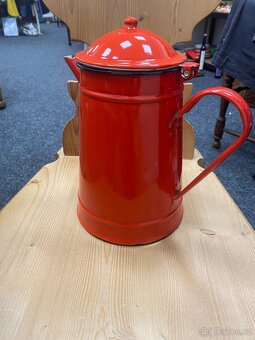 Smaltovaná konev červená - 4