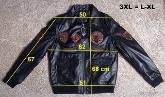 NOVÁ kožená letecká bunda A2 - L,XL-2XL - 4