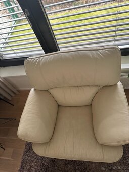 Luxusní kožené polohovací kreslo - 4