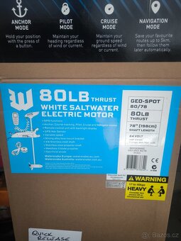 PRODÁM TROLLINGOVÝ MOTOR WATERSNAKE GEO-SPOT GPS 80LB 78″ - 4