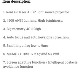 Prodám laserový 4K Projektor Fengmi Formovie x5 - 4