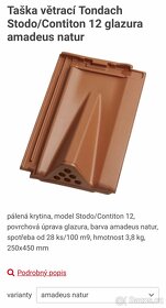 Taška větrací Tondach Stodo/Contiton 12 glazura amadeus - 4