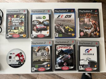 PS2 Slim Silver komplet + hry - 4