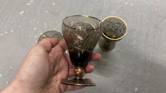 Zdobené skleničky zlaté - 4