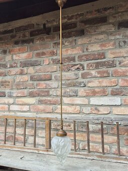 LUSTR SE SKLENĚNÝM STÍNIDLEM VE STYLU ART DECO - FUNKČNÍ - 4