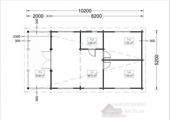 Prodej stavebnice dreveneho domu bez montaze - 4