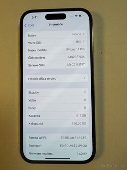 Apple iPhone 14 Pro 512gb kondice baterie 100% s kabelem leh - 4