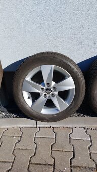 Alu kola 5x100 r15 originál škoda fabia zimní pneu - 4