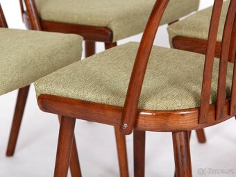 A. Šuman, přečalouněné jídelní židle TON 4 kusy. - 4