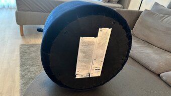 Nový IKEA Järrestad tmavě modrý sametový taburet - 4