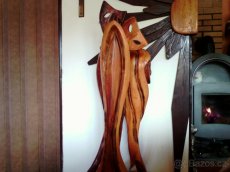 Dřevěná socha - Divadelní můzy - 4