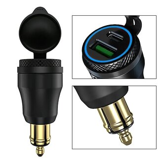 Zásuvka USB Adaptér zapalovače motocyklu - 4