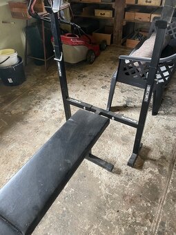 Činky, závaží, bench press lavice - 4