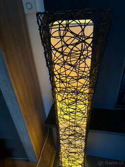 Designová stojací lampa DECO ratanová - 4