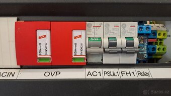 Rack lišta nastrojená, proudový chránič, přepěťová ochr - 4