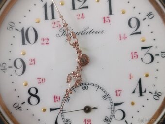 Obrovské kapesní hodinky Regulateur 67mm s průhlednou pracho - 4