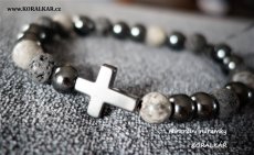 Pánské minerální náramky - náramek z minerálů lávy aj - 4