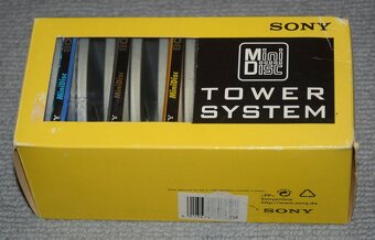 MD minidisc SONY TOWER SYSTEM + 5x MD SONY 80min., NOVÉ,sada - 4