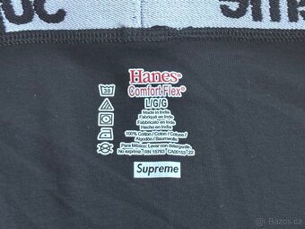 Supreme Hanes boxerky černé a bílé - 4