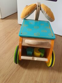 Dřevěný motorický vozík Zajíc , zn. Bigjigs Baby - 4