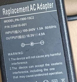 Nabíječka notebooku PA-1900-15C2 18,5V, 4,9A č.13 - 4