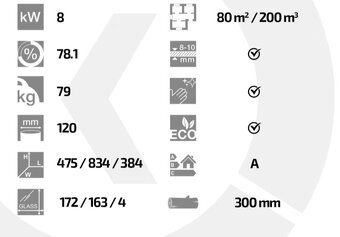 Litinová krbová kamna KAWMET Astrid - 4