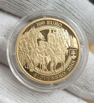 Zlatá Sběratelská mince 100€ 400.Výročí Korunovace Ferdinand - 4