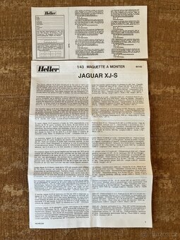 Prodám stavebnici Jaguar XJ-S, Heller, 1:43 - 4