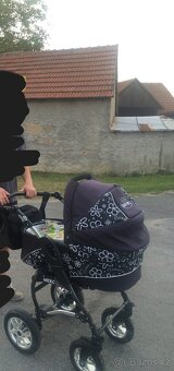 Kočárek trojkombinace: korba, autosedačka,sporťák Chvaletice - 4