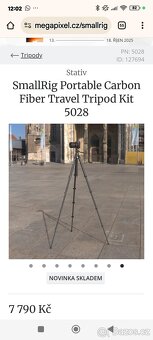 SmallRig 4221 Travel Video Tripod Kit – nový, nerozbalený dá - 4