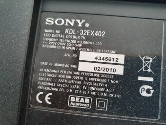 TV Sony LCD - ozn. KDL-32EX402 včetně set top boxu - 4