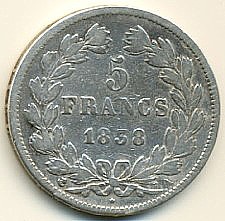 Mince Francie,  5 frank,  Ludvík Filip - 4