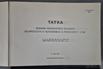 příručky pro řidiče a seznamy náhradních součástí TATRA 148 - 4