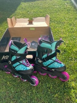 In line dětské brusle K2 Marlee Pro light-blue-purple - 4