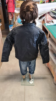 Motorkářká kožená bunda dětská vel. 134 - 4