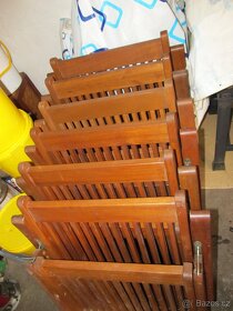 Dřevěné skládací křeslo / židle polohovatelné - 4