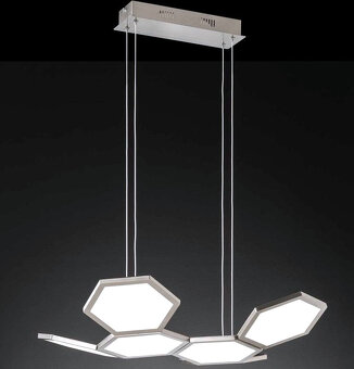 Stmívatelný LED lustr na lanku SIGNE Wofi Hexagony - 4