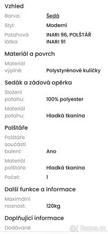 Sedací pytel - šedý - 4