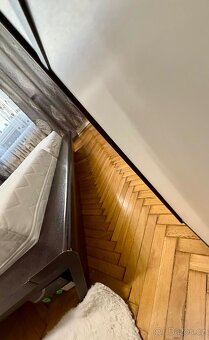 Manželská postel z masivu 180x200 cm – včetně matrací, roštů - 4