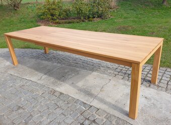 Nový rozkládací dubový masivní stůl 90x180+100 cm - 4
