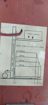 Prodám paletový zakladač  1 000 kg/155 cm. - 4