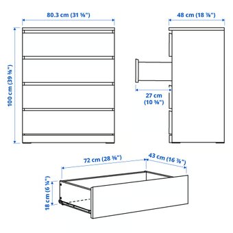 Komoda bílá, Malm, zn. IKEA - 4