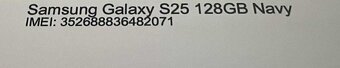 SAMSUNG S25 128GB NOVY NEROZBALENY - 4