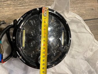 Cafe racer LED světlo a malé zrcátka, hodiny na řidítka - 4