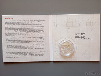 Stříbrná mince Na kolech - Motocykl JAWA 500 OHC proof - 4